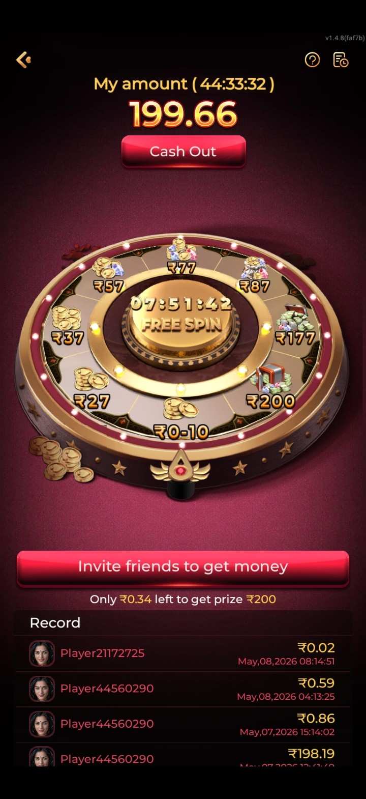 IN7.com Daily Free Spin and Cash Out Rewards Online in7game